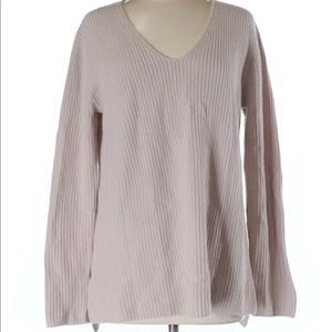 VINCE. 💯 Cashmere Sweater Cable Khit V-neck Med